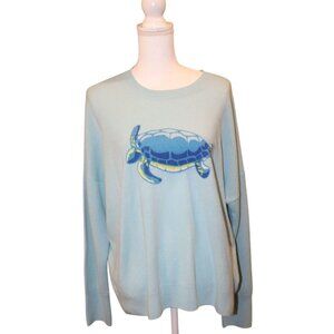 Vineyard Vines Seaspun Cashmere Sea Turtle Intarsia Crewneck Sweater, XL NWT